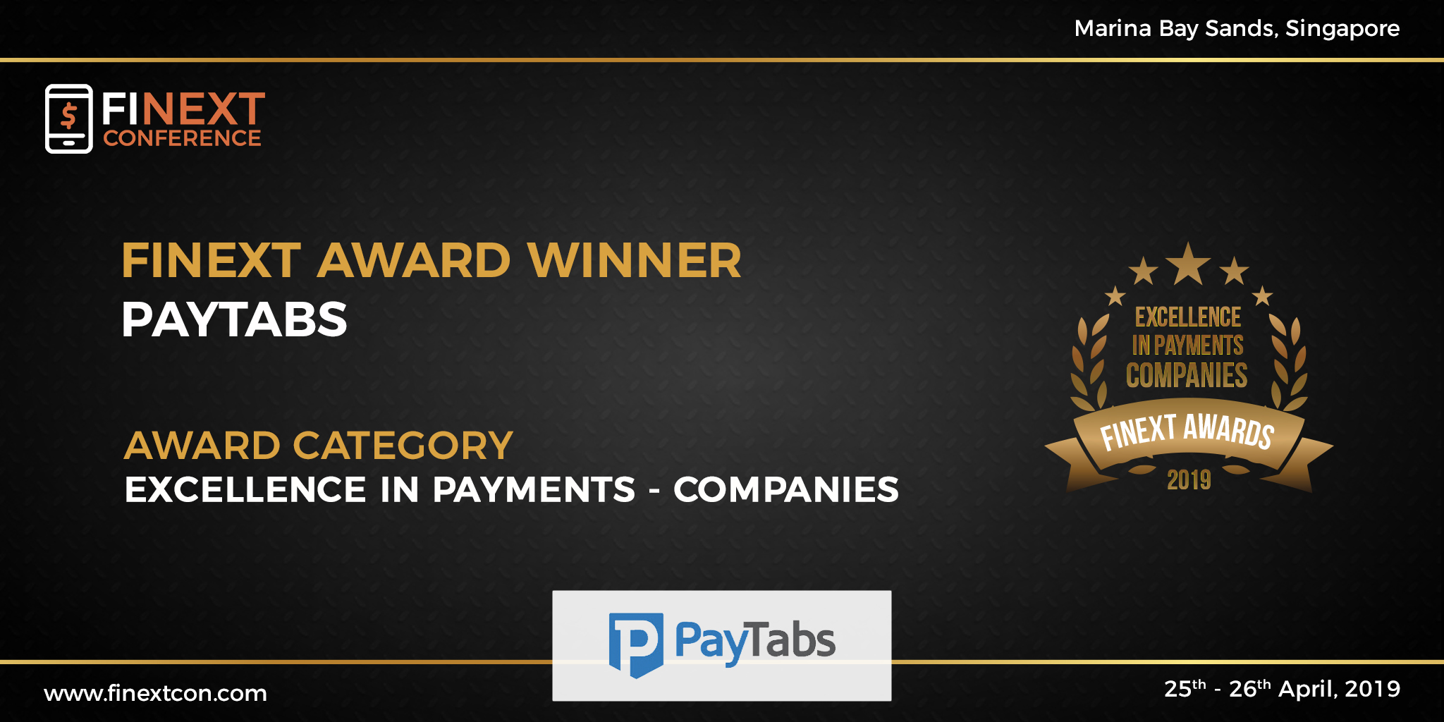 PayTabs Wins Prestigious FiNext Top Companies in Payments Award