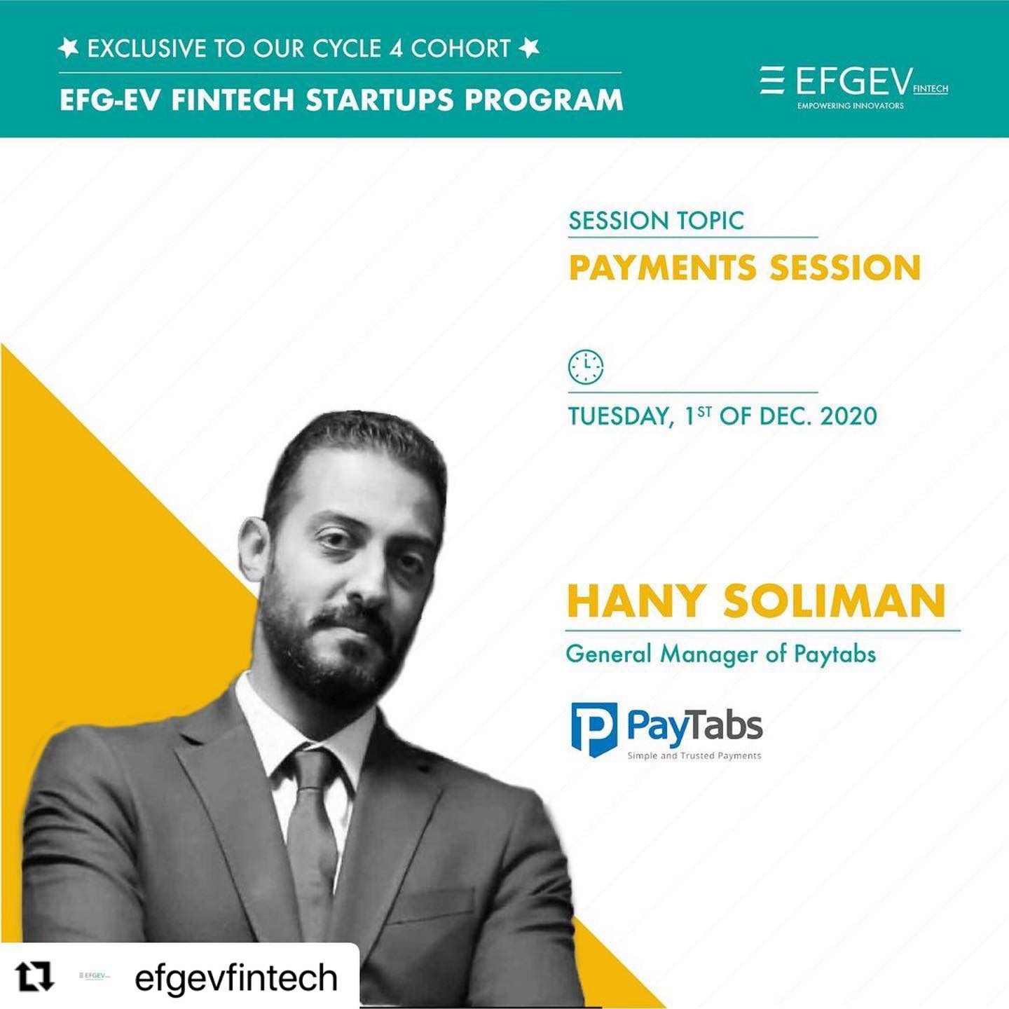 EFG-EV Fintech Startup Program